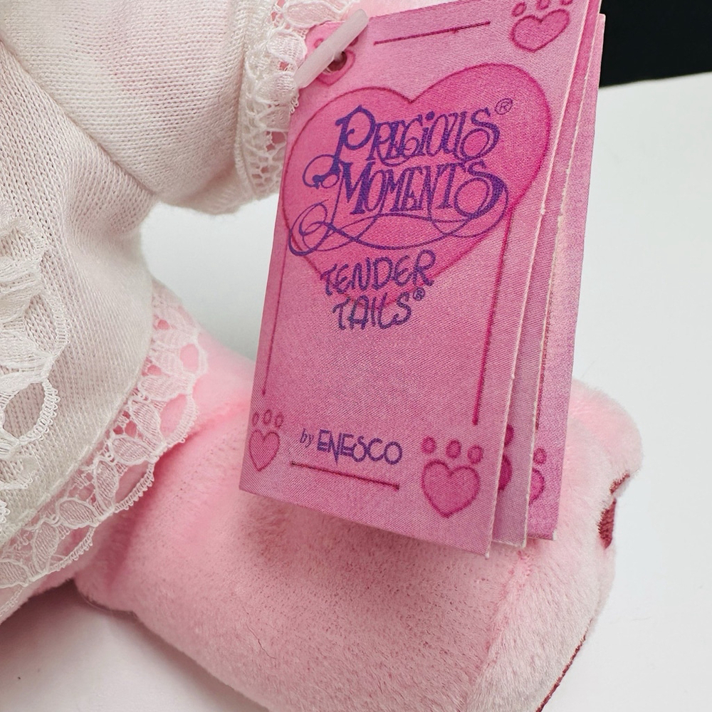 Precious Moments Tender Tails 'I Love My Grandma' Pink Teddy Bear Beanbag w/ Tag - Picture 4 of 11
